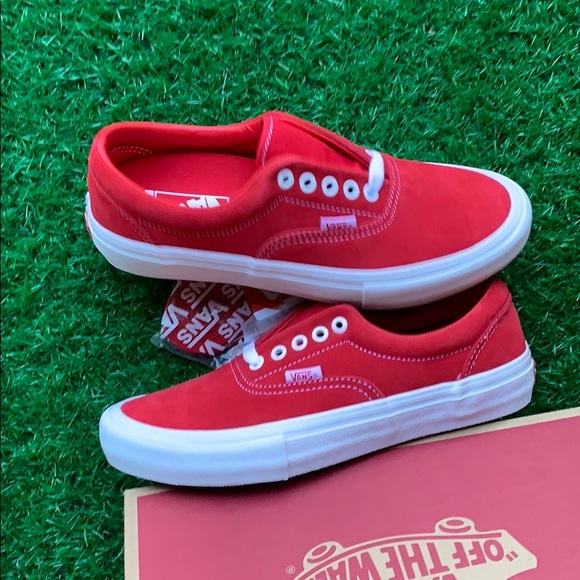 VANS ERA PRO SUEDE RED/WHITE Men’s - Picture 3 of 16